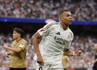 Mbappe, máximo goleador de LaLiga española en su primera temporada