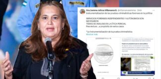 Julissa Villanueva advierte manipulación política de evidencias forenses en el caso de Romeo Vásquez
