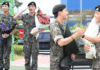V y RM de BTS salen del servicio militar en Corea