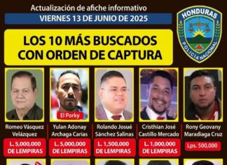 Policía Nacional ofrece 5 millones de lempiras por información sobre Romeo Vásquez