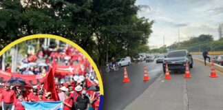 Movilización de Libre provoca cierre de 28 calles en Tegucigalpa este sábado