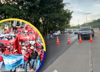 Movilización de Libre provoca cierre de 28 calles en Tegucigalpa este sábado