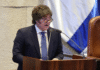 Milei anuncia en Parlamento israelí que en 2026 trasladará Embajada argentina a Jerusalén