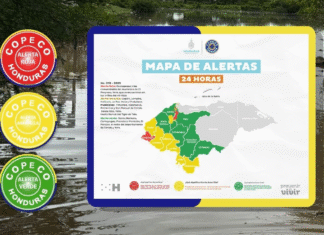 COPECO emite Alerta Roja en Ocotepeque y la ribera del río Ulúa a la altura de El Progreso por lluvias intensas