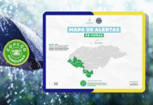 COPECO emite Alerta Verde en seis departamentos del país por el paso de una onda tropical