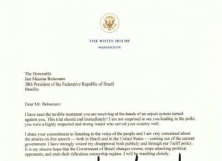 Donald Trump envió una carta personal a Jair Bolsonaro, en la que expresó su apoyo y admiración