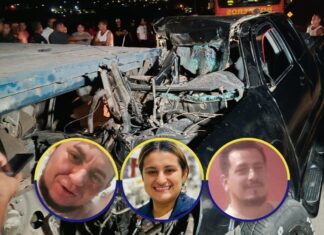 Tres muertos al impactar pickup con rastra estacionada en Quimistán