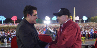 Funcionarios hondureños acompañan a Daniel Ortega en acto donde pidió la desaparición de la ONU