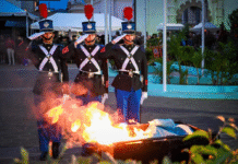 Con incineración de la bandera inician las actividades cívicas del 204 aniversario de independencia patria
