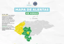 Declaran Alerta Amarilla en cinco departamentos y Alerta Verde en otros cinco por influencia de vaguada y próxima onda tropical