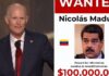 El senador Rick Scott propone aumentar recompensa por captura de Nicolás Maduro a 100 millones de dólares