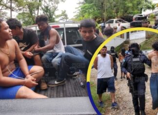Policia capturó en un hotel de La Ceiba a 10 pandilleros vinculados a varios crímenes