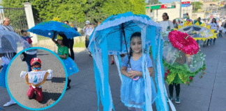 Preescolares desfilan en la capital para iniciar las fiestas patrias por el 204 aniversario de la independencia
