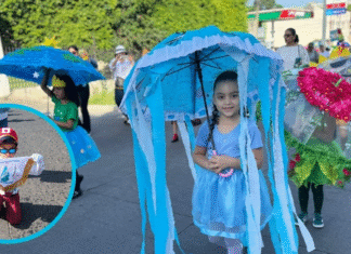 Preescolares desfilan en la capital para iniciar las fiestas patrias por el 204 aniversario de la independencia