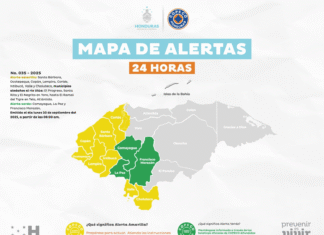 COPECO mantiene alerta amarilla en ocho departamentos y extiende alerta verde a tres más por lluvias