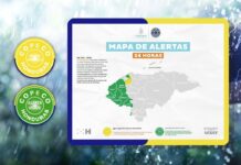 Declaran Alerta Amarilla en municipios cercanos al río Ulúa y Alerta Verde en seis departamentos y tres municipios