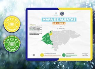 Declaran Alerta Amarilla en municipios cercanos al río Ulúa y Alerta Verde en seis departamentos y tres municipios