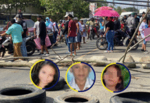 Vecinos protestan en Omoa exigiendo justicia tras muerte de menores en accidente vial