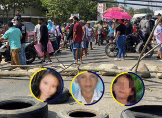 Vecinos protestan en Omoa exigiendo justicia tras muerte de menores en accidente vial