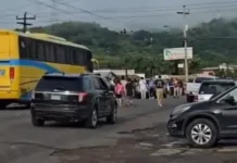 Por segundo día, enorme congestionamiento en la aduana de El Amatillo