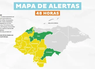 Declaran Alerta amarilla en 10 departamentos y mantienen vigilancia en zonas del Ulúa