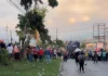 Protesta de inversionistas de Koriun bloquea la carretera entre San Pedro Sula y Choloma