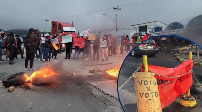 Protestas con bloqueos en la CA-5: colectivos de Aldana exigen recuento voto por voto municipal