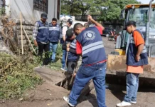 Juan Diego Zelaya informa sobre labores de limpieza en el bulevar Fuerzas Armadas