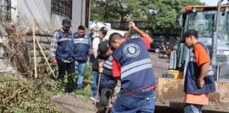 Juan Diego Zelaya informa sobre labores de limpieza en el bulevar Fuerzas Armadas
