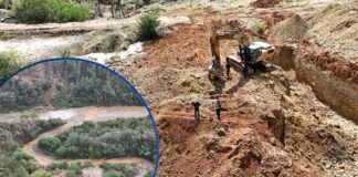 Desmantelan operación de minería ilegal en riberas del río Guayape, Olancho