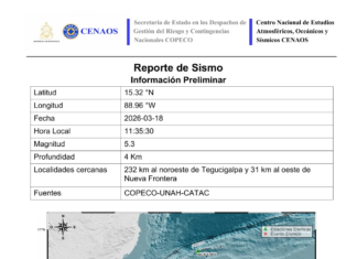 Sismo de magnitud 5.3 sacude Guatemala y se percibe con fuerza en el norte de Honduras