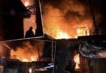 Voraz incendio destruye más de 35 negocios en el mercado Galindo de Comayagüela