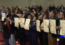 “¡Tomás, dictador!”: diputados de Libre protagonizan tensa protesta en el Congreso Nacional