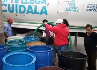 AMDC distribuye más de 13 mil galones de agua ante crisis por escasez en la capital