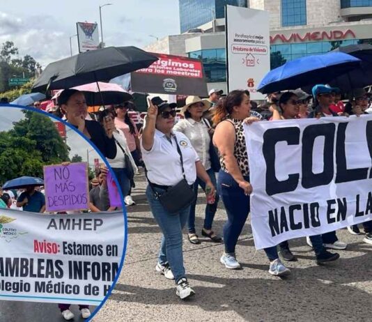 Maestros salen a las calles en Tegucigalpa para exigir respuestas del Gobierno