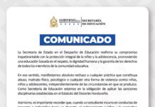Secretaría de Educación reafirma rechazo a toda forma de violencia contra estudiantes