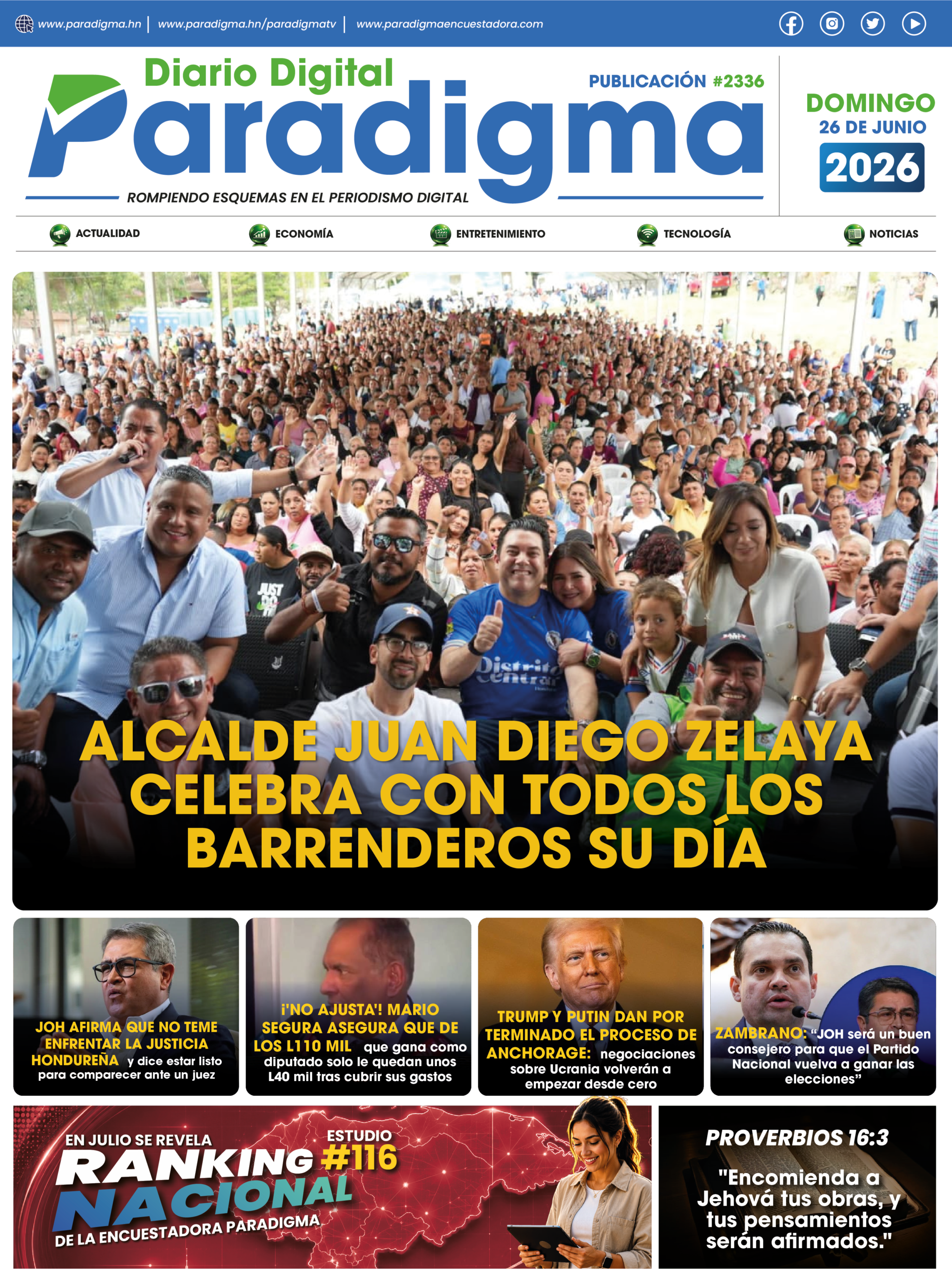 Portada del Día 26/07/2026