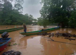 Crecida del río Patuca provoca inundaciones, daños en cultivos y comunidades incomunicadas en Gracias a Dios