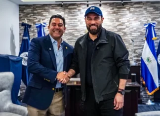 Alcalde de San Salvador Centro, Mario Durán, se reúne con el alcalde de Tegucigalpa, Juan Diego Zelaya, para compartir modelo de seguridad