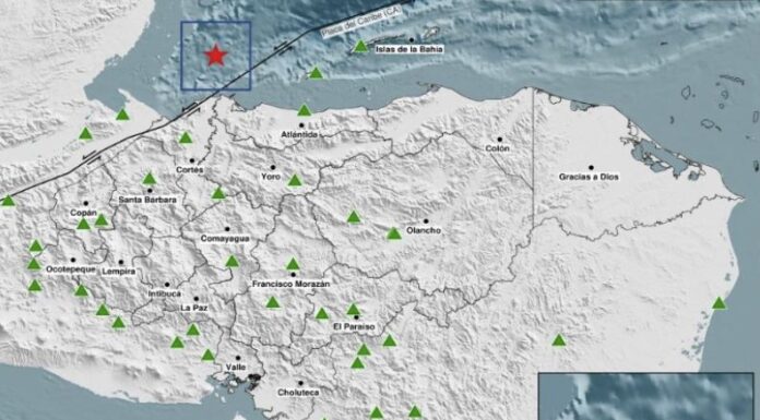 Sismo de 4.6 grados sacude el norte de Honduras; se registra réplica de 3.7