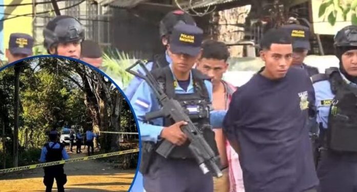 Capturan a seis presuntos pandilleros tras emboscada a policías en La Lima; decomisan fusiles de alto poder