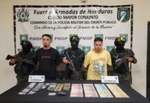 Capturan a “El Chino” y “El Chele” con dinero y droga en San Pedro Sula