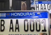 Nuevas placas vehiculares en Honduras comenzarán a entregarse en noviembre