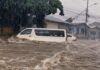 Inundaciones afectan a 120 familias y dejan 70 vehículos atrapados en San Pedro Sula