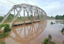 Crecida del río Ulúa genera preocupación en Santa Bárbara y el Valle de Sula