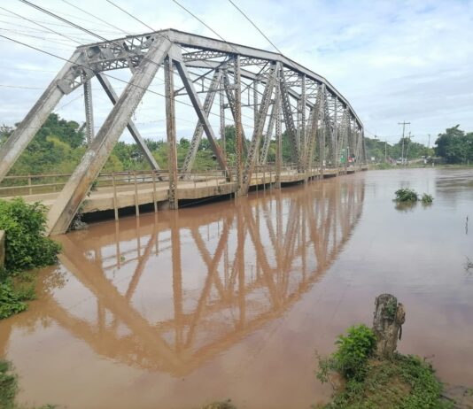 Crecida del río Ulúa genera preocupación en Santa Bárbara y el Valle de Sula
